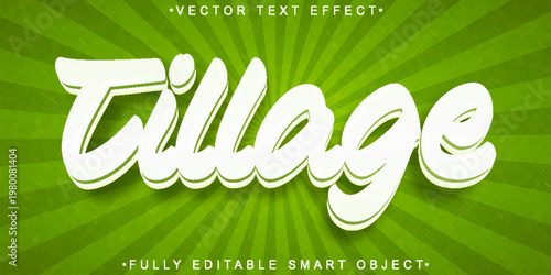  Tillage Agriculture Soil Typography Style Vector Fully Editable Smart Object Text Effect