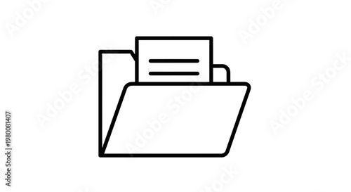 Folder with documents icon representing data storage and organization