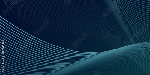 Modern abstract green wave on dark teal background,tech banner, corporate business concept, hi-tech abstract background. Eps10