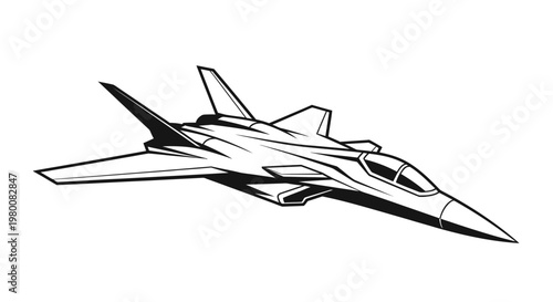 Modern Military Jet Fighter Aircraft Soaring Through the Sky