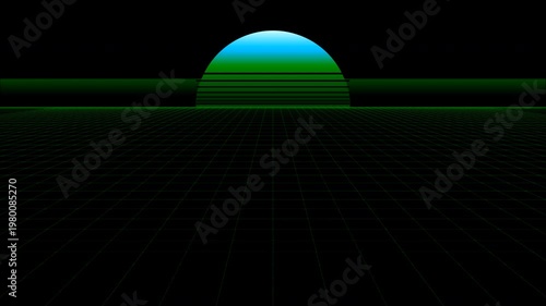 Wallpaper Mural Futuristic Tech Cyber Grid Torontodigital.ca