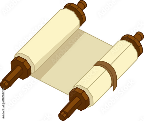Obraz na płótnie vector illustration of old scroll