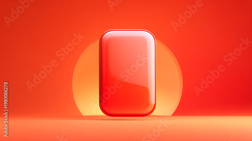 Modern Abstract 2D Graphic Design with Centered Minimalist Vector Art Focal Point on Vibrant Background