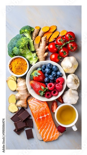 collage of different food