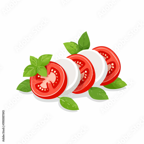 Caprese mit Mozzarella und Tomaten