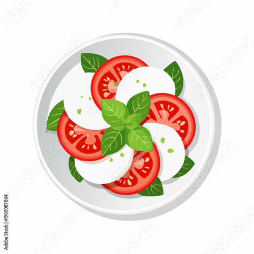 Caprese mit Mozzarella und Tomaten