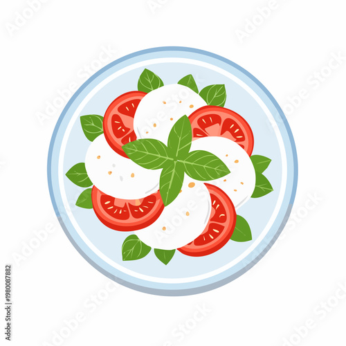 Caprese mit Mozzarella und Tomaten