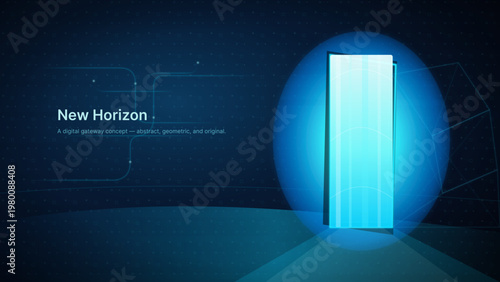 Digital Gateway To Future Innovation, Abstract Technology Portal And Connection