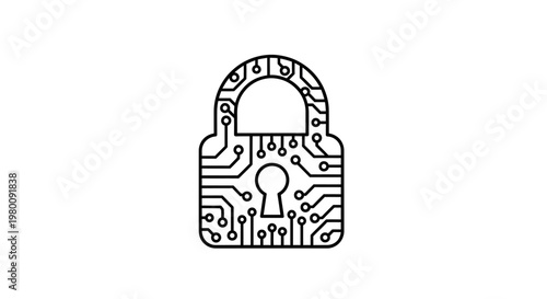 A secure closed door with a metal handle and keyhole lock symbolizes privacy and safety technology for web access protection