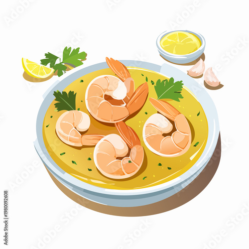 Garnelen in Knoblauchöl