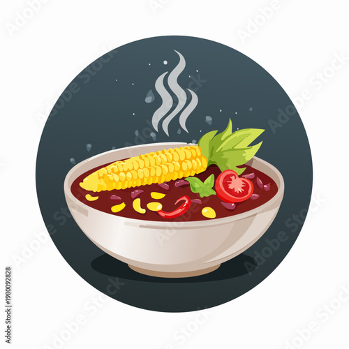 Veganes Chili sin Carne mit Bohnen und Mais