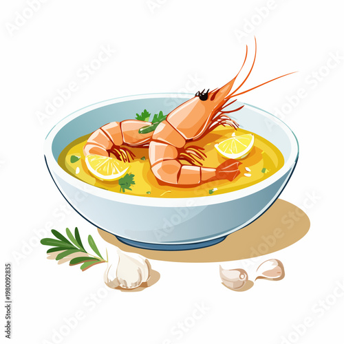 Garnelen in Knoblauchöl