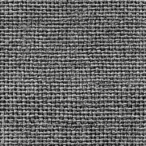 Seamless black and white macro texture of crisp percale cotton weave.