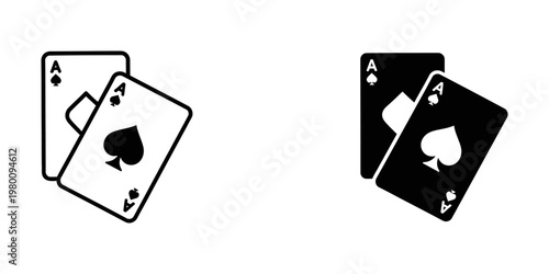 playing card suits ace spade heart diamond club flat design vector illustration