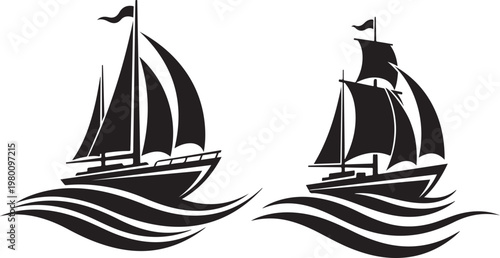 Sailing Elegance: Capturing the timeless allure of a sailboat, this image embodies a sense of adventure, freedom, and the boundless beauty of the sea.