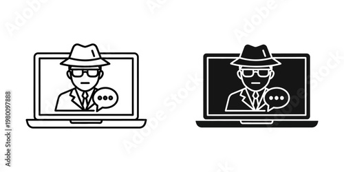 business professional relaxing with cat on laptop flat design vector illustration