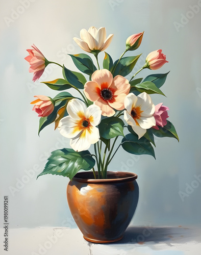 flower design illustration, vase design illustration, bouquet design illustration, floral design illustration, blossom design illustration, petals design illustration, bloom design illustration, arran