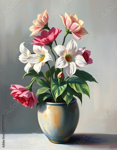 flower design illustration, vase design illustration, bouquet design illustration, floral design illustration, blossom design illustration, petals design illustration, bloom design illustration, arran