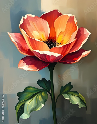 flower wall painting, floral wall painting, flower mural illustration, wall mural illustration, decorative painting illustration, interior decor illustration, home decor illustration, room decor illus