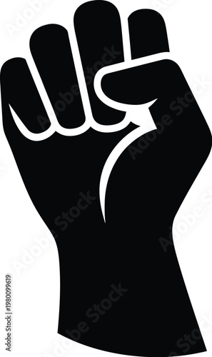 Labor day celebrating workers' rights with a raised fist symbol of solidarity
