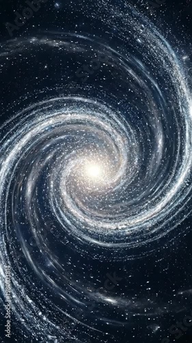 Spiral galaxy star cosmic universe astronomy glowing space night swirl celestial object create mesmerizing cosmic scene with swirling stars, glowing light center, bright swirling arms, countless