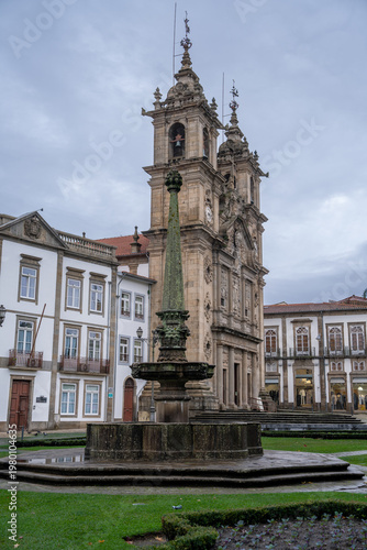 Sao Marcos Church Braga Portugal on Rainy Day at Dusk