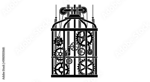 Intricate Metal Gate Design Closeup.