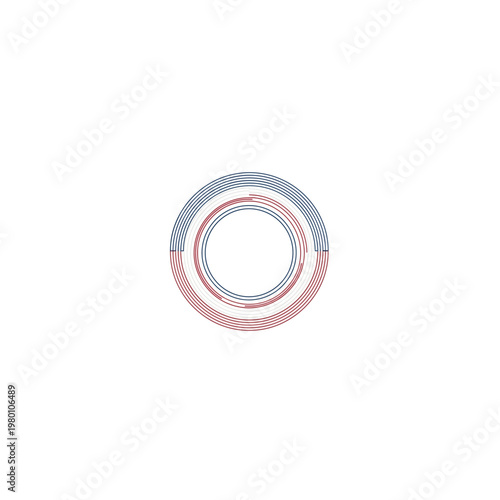 Multicolored Metal Washer Closeup View.