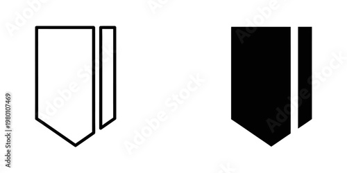 minimalist blank signboard or display frame flat design vector illustration