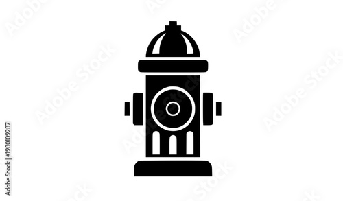 Fire hydrant symbol vector red hydrant icon isolated on white