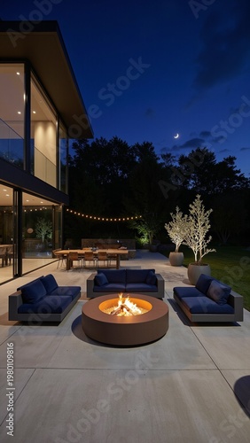 Modern Terrace Evening Ambiance