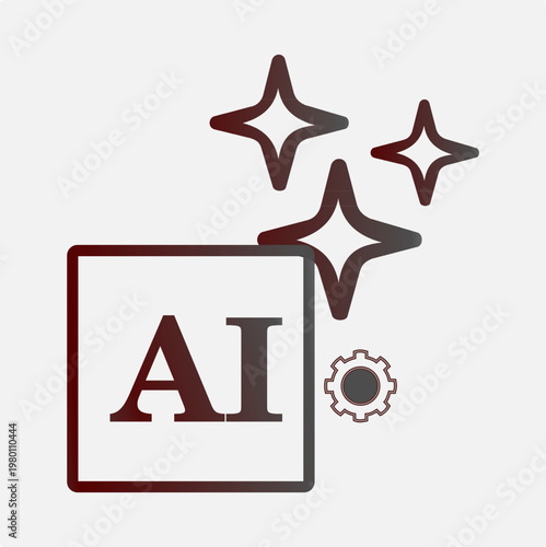 Artificial Intelligence AI Badge Icon