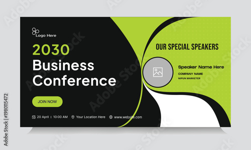 Trendy webinar template design, business strategy webinar banner design, business webinar, vector eps 10 file format