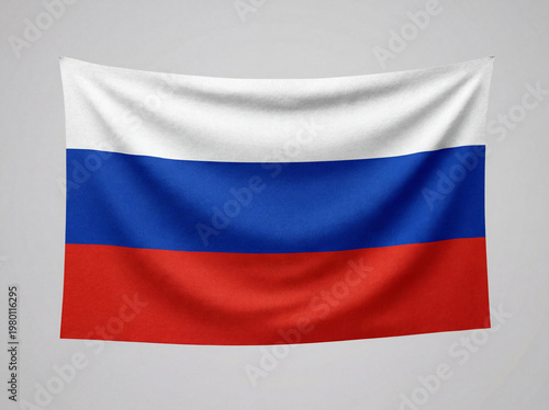 Drapeau de la Russie sur fond uni
