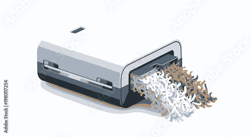 Document Shredder with Paper Confetti Output, Security
