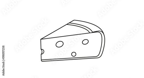 A single wedge of cheese drawing.