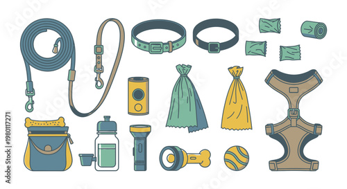 Dog Walking Essentials Collection - Leashes, Treats, and Accessories