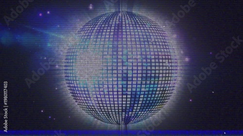 Animation of globe with rows of dots and network of connections