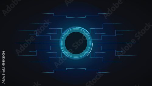 Abstract Technology Circuit Board Digital Innovation Futuristic Network Connection Data