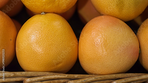 Fresh Grapefruits in a basket