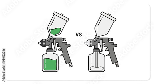 Paint Sprayer Comparison: Full vs. Empty Fluid Tank