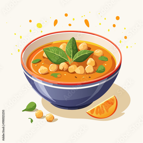 Veganer Kichererbseneintopf mit Tomaten und Spinat