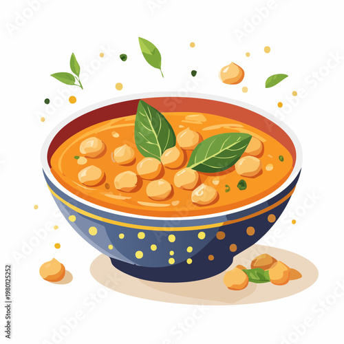 Veganer Kichererbseneintopf mit Tomaten und Spinat