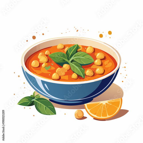 Veganer Kichererbseneintopf mit Tomaten und Spinat