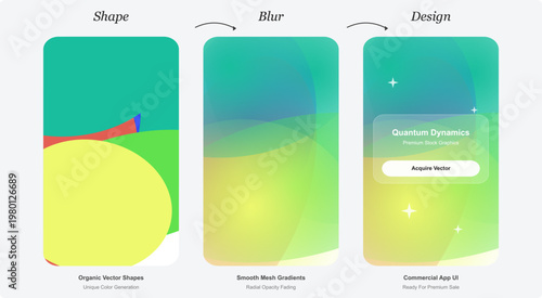 Modern Mobile UI Design: Step-by-Step Creation of Blurred Gradient Backgrounds