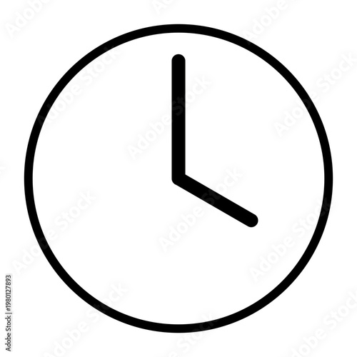 Flat clock icon for graphic design, logo, web site, social media, mobile app, illustration ; o'clock 04.00	
