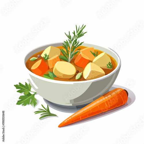 Veganer Wurzeleintopf mit Karotten und Pastinaken