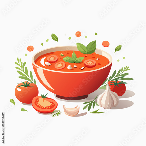 Veganer Tomateneintopf mit Kräutern und Gemüse