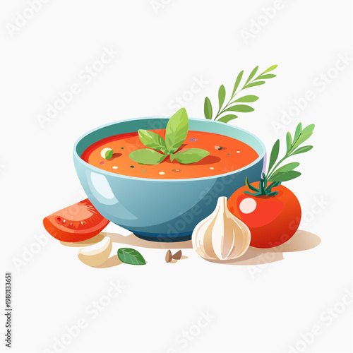 Veganer Tomateneintopf mit Kräutern und Gemüse