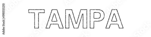 Sketch Tampa text design element